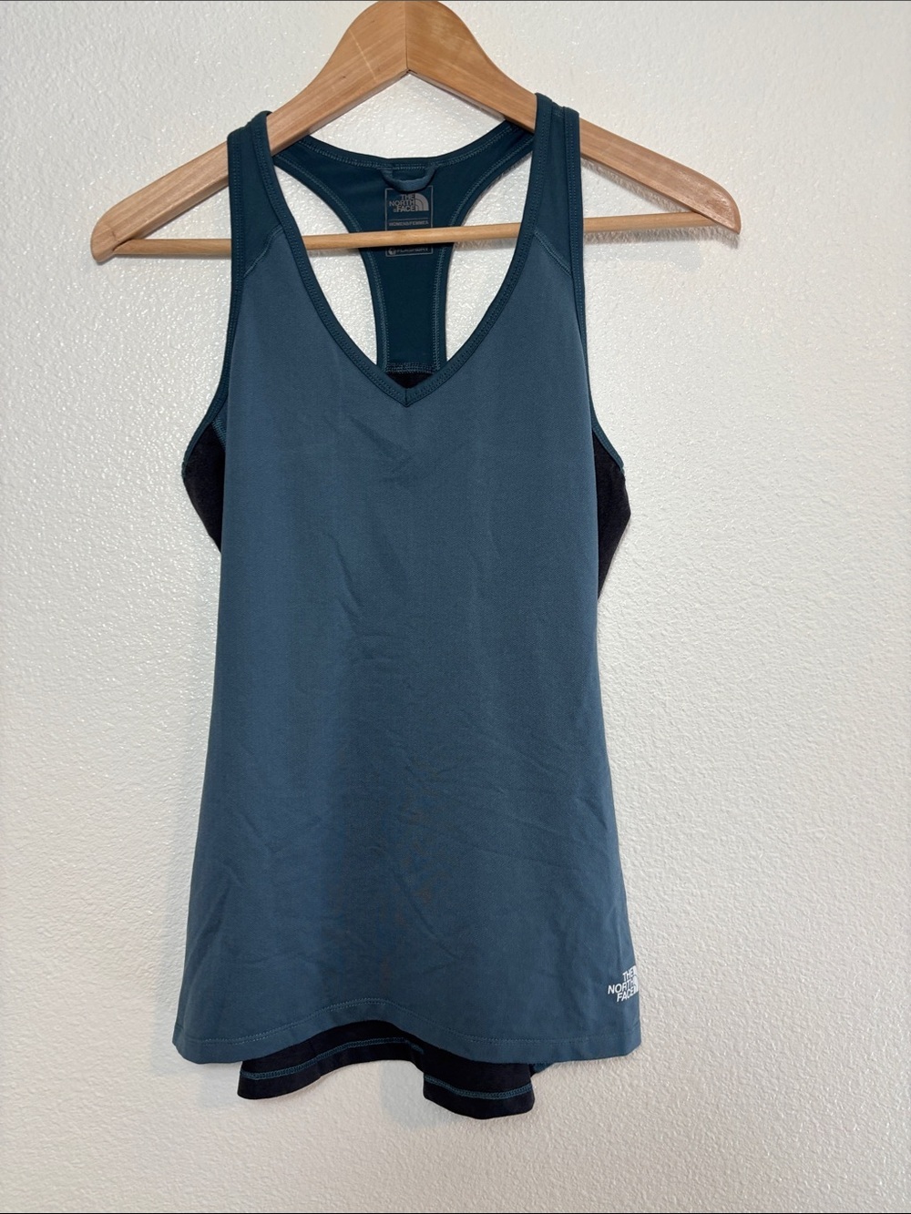 The North Face Flash Dry Racerback Tank Size Small Blue Dark Gray Gorpcore